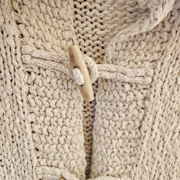 Maurices Size S Cozy Beige Chunky Cable Knit Cardigan Sweater - Picture 5 of 5